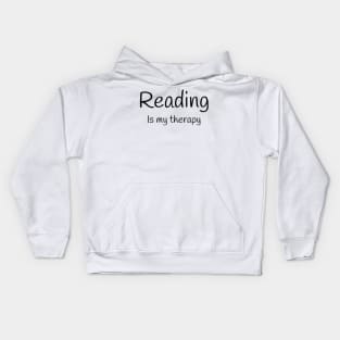 Reading is my therapy Kids Hoodie